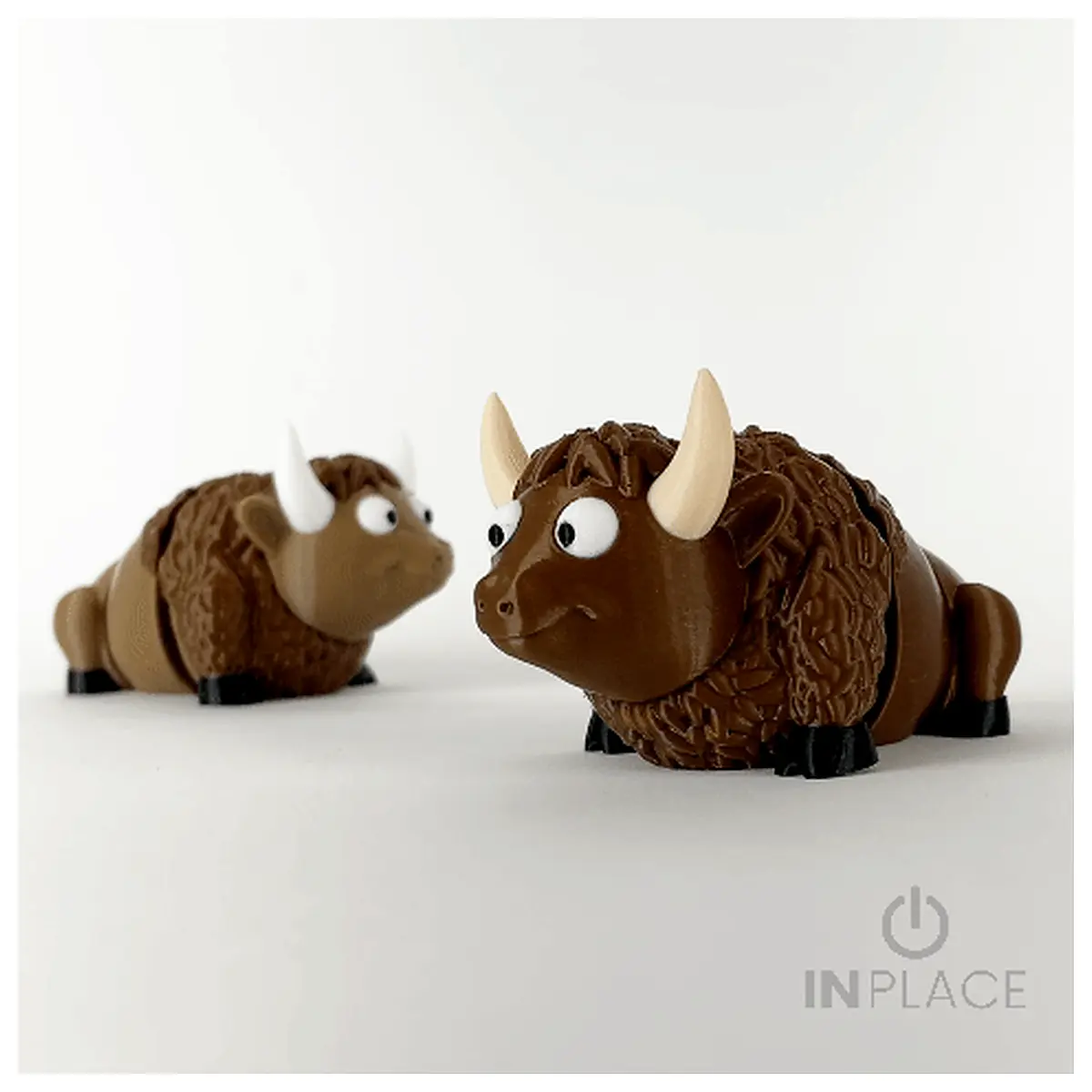 cute articulated buffalo figurine animal toy for kids collectible plastic bison decoration