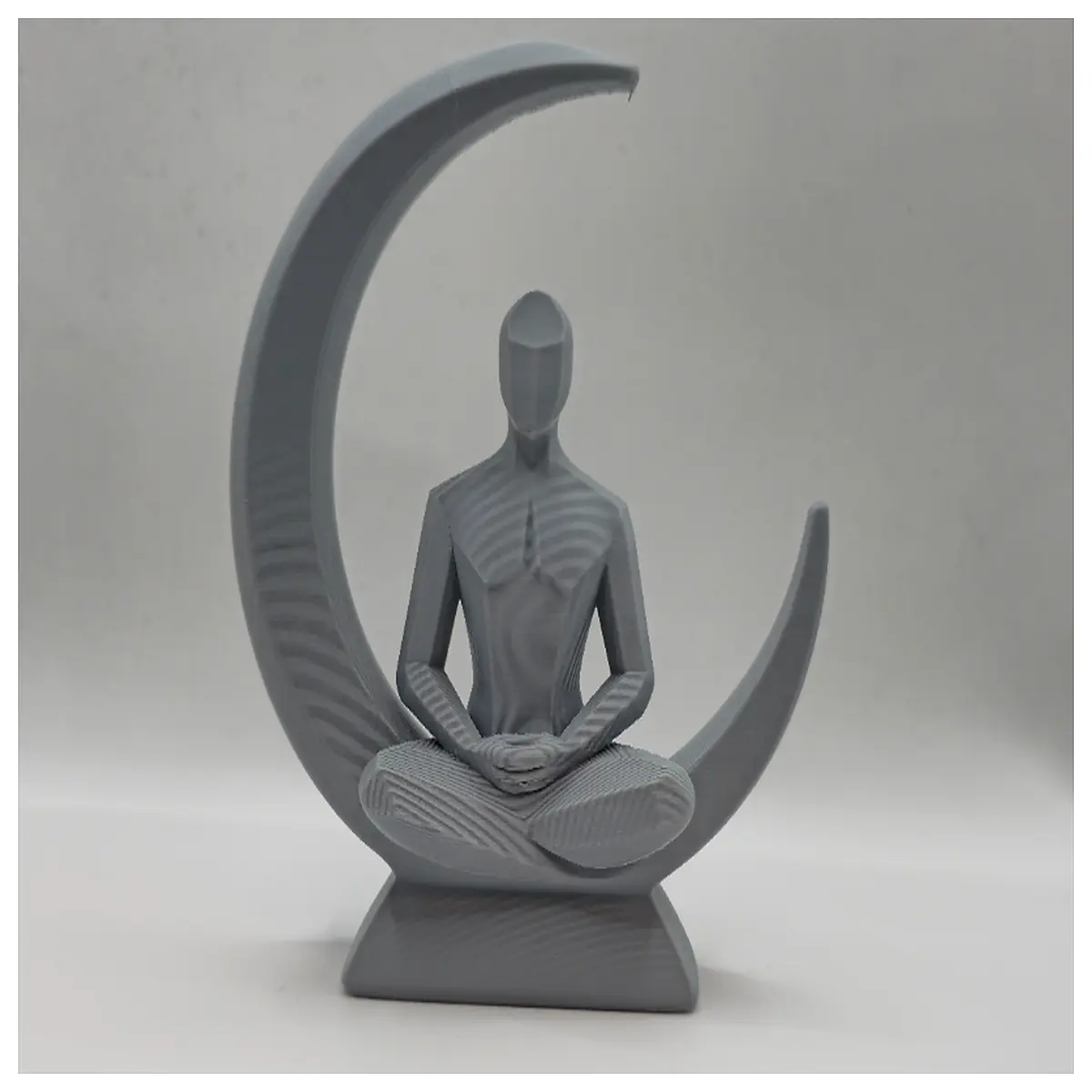 crescent moon meditation statue spiritual altar decor zen home decoration crystal healing art piece