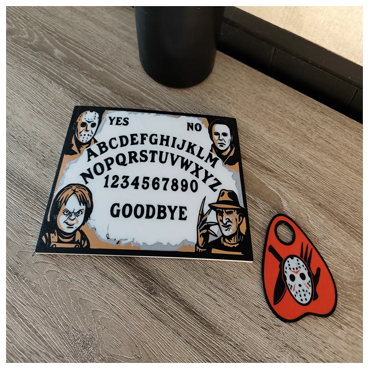 spirit board planchette horror aesthetic spooky party prop occult decor