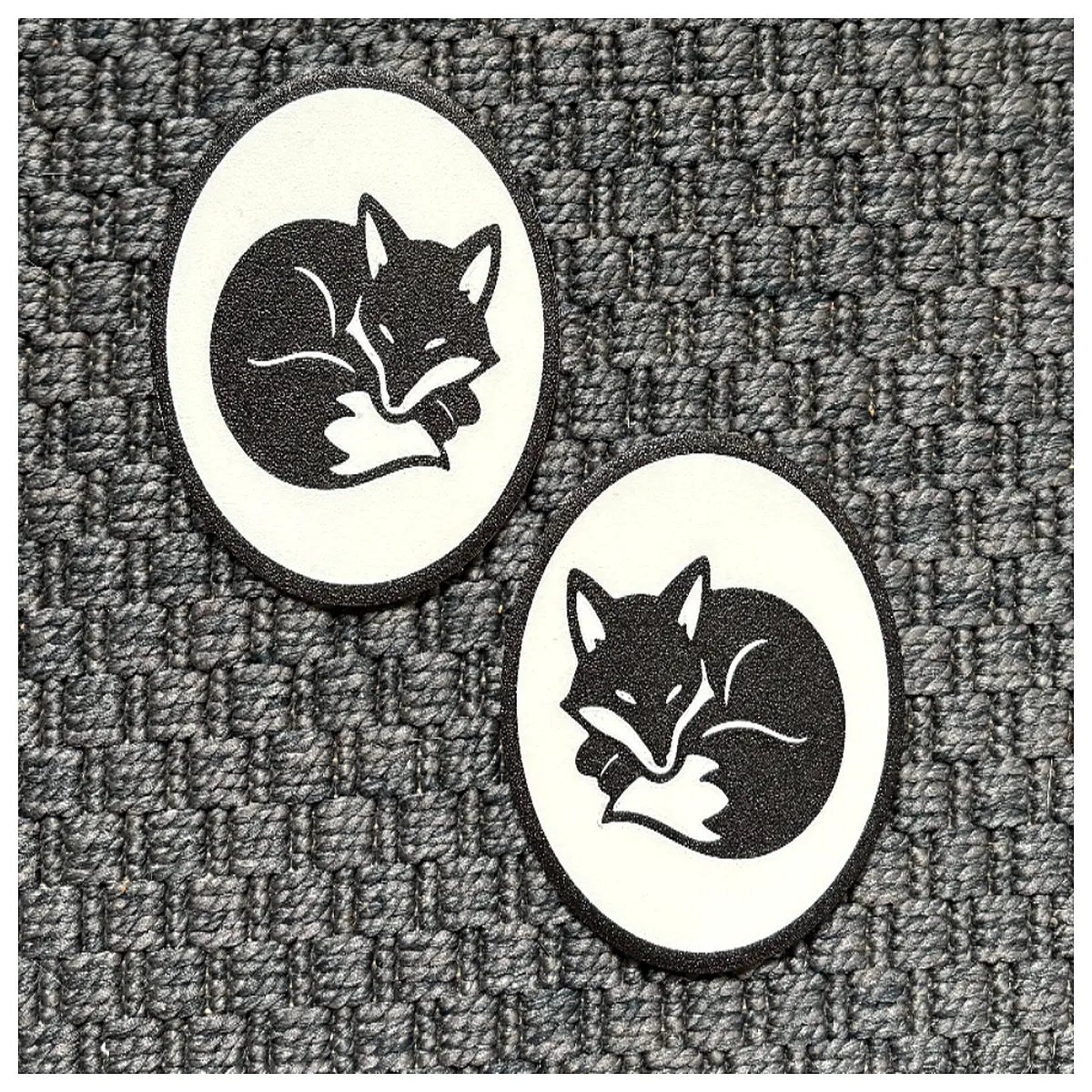 cute fox coaster set silicone heat drink mat for coffee table home decor
