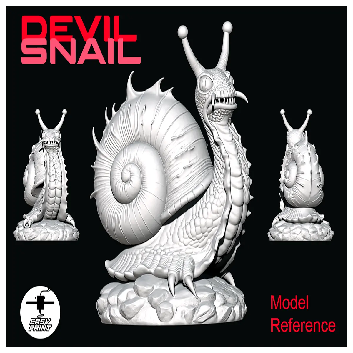 demon snail statue gothic horror home decor resin figurine dark fantasy garden ornament spooky animal sculpture