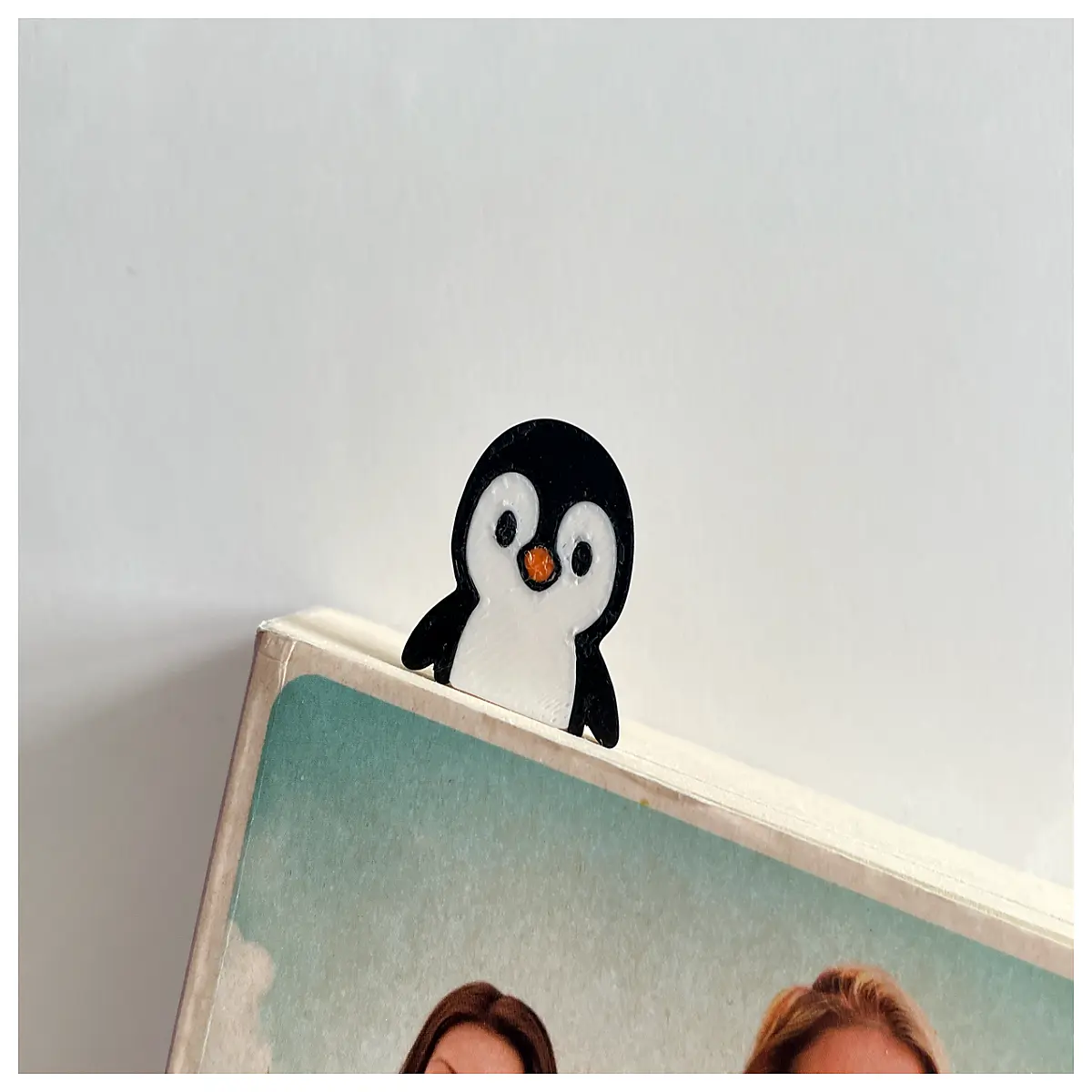cute penguin bookmark wobbly toy desk accessory funny reading marker students