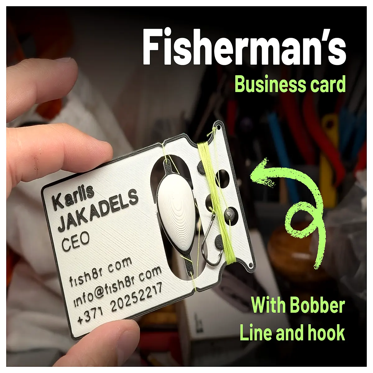 fishing business card holder waterproof tackle box organizer portable gear storage for anglers
