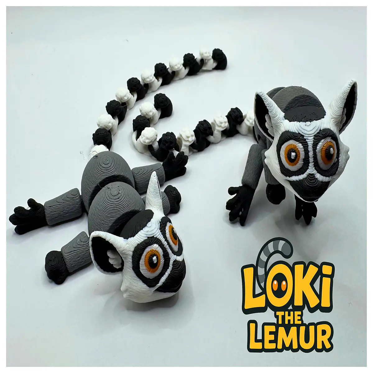 loki lemur stress relief toy fidget animal figure movable joints anti anxiety kids adults