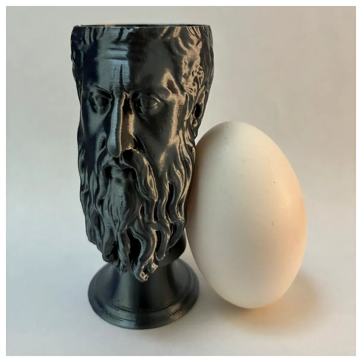 printed egg cup holder mom dad birthday present kitchen decor ceramic style mug warmer