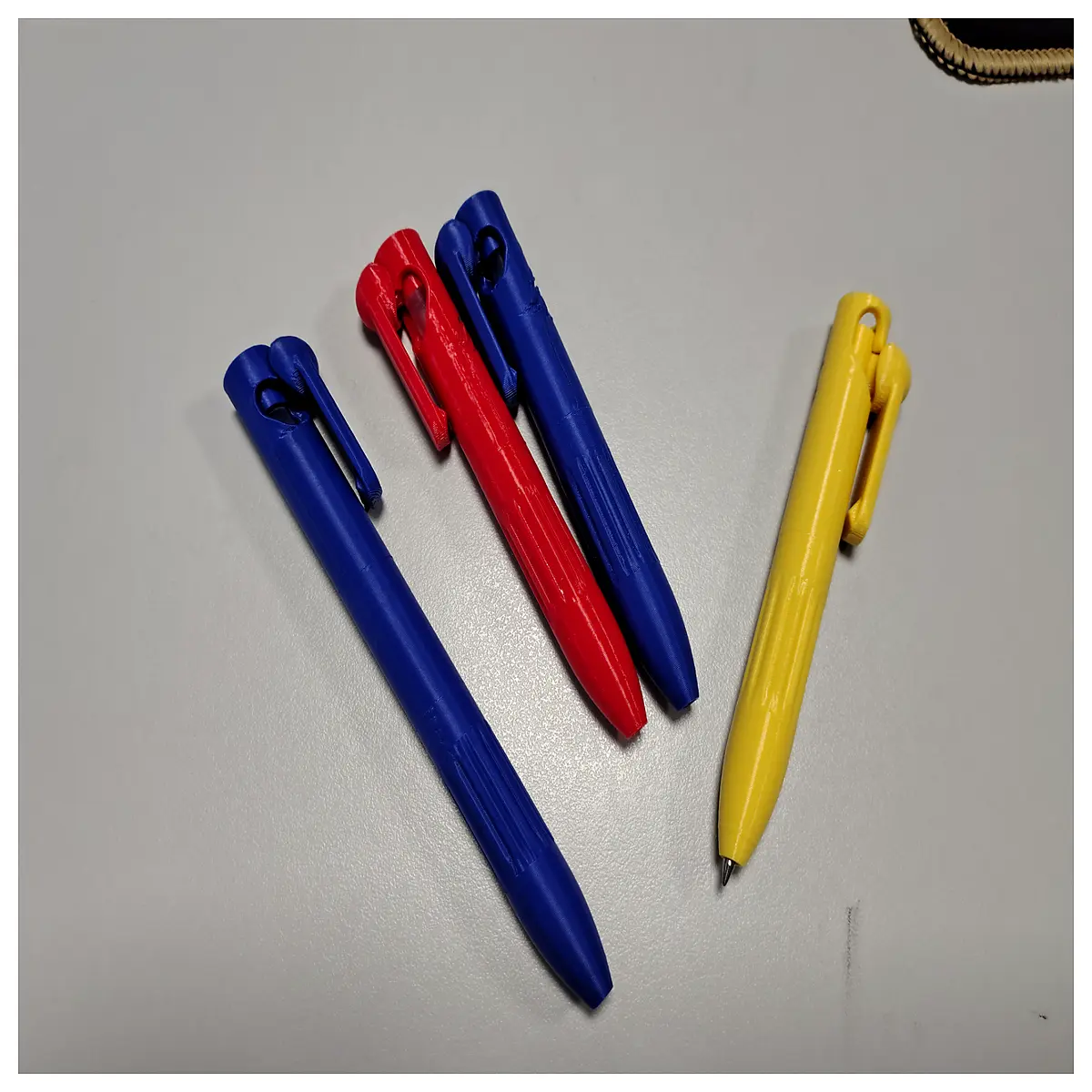 compact pocket pen with extendable barrel for standard writing portable ballpoint pencil case travel gift