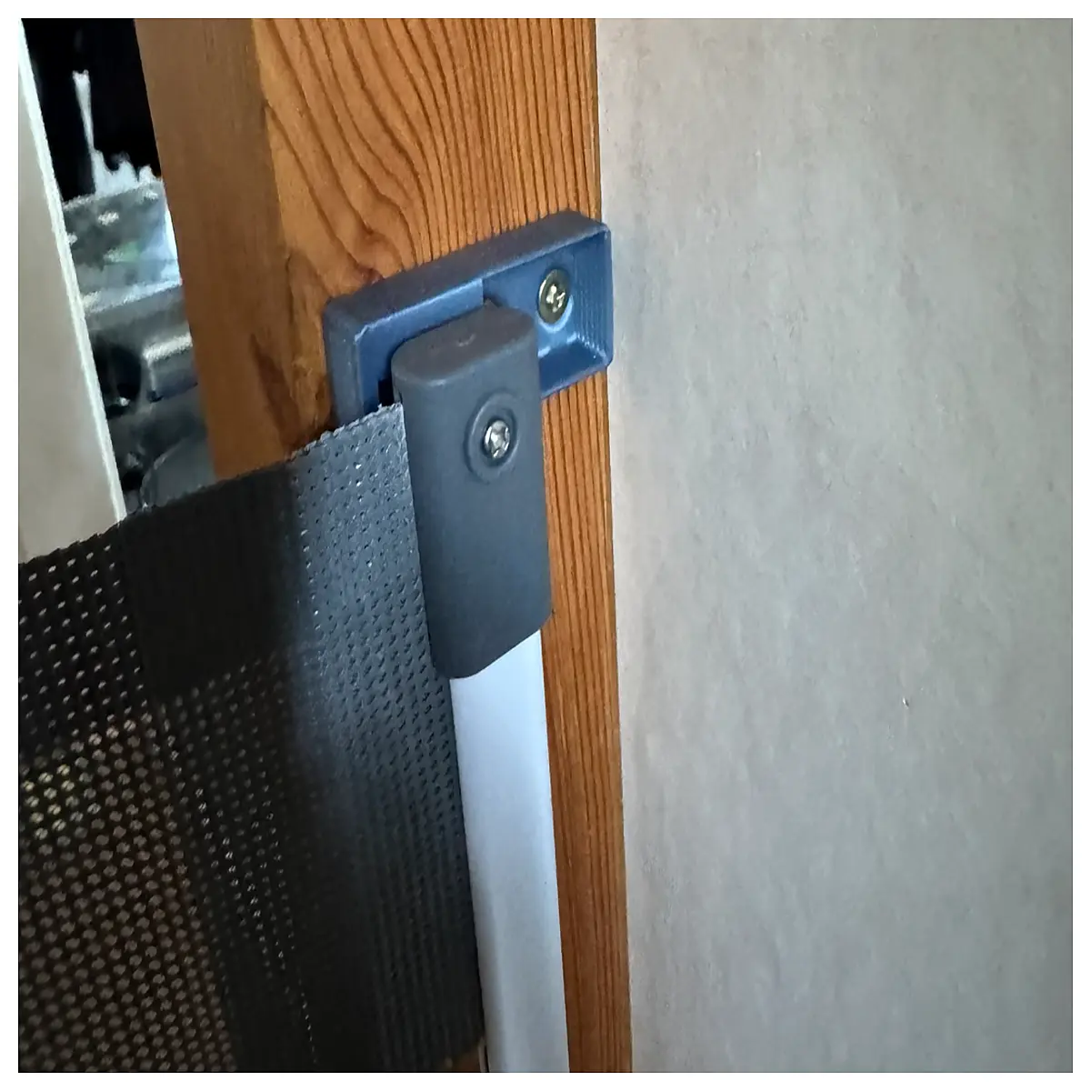 baby safety gate hook latch holder for flexible pet door archway no drill sticky adhesive mount