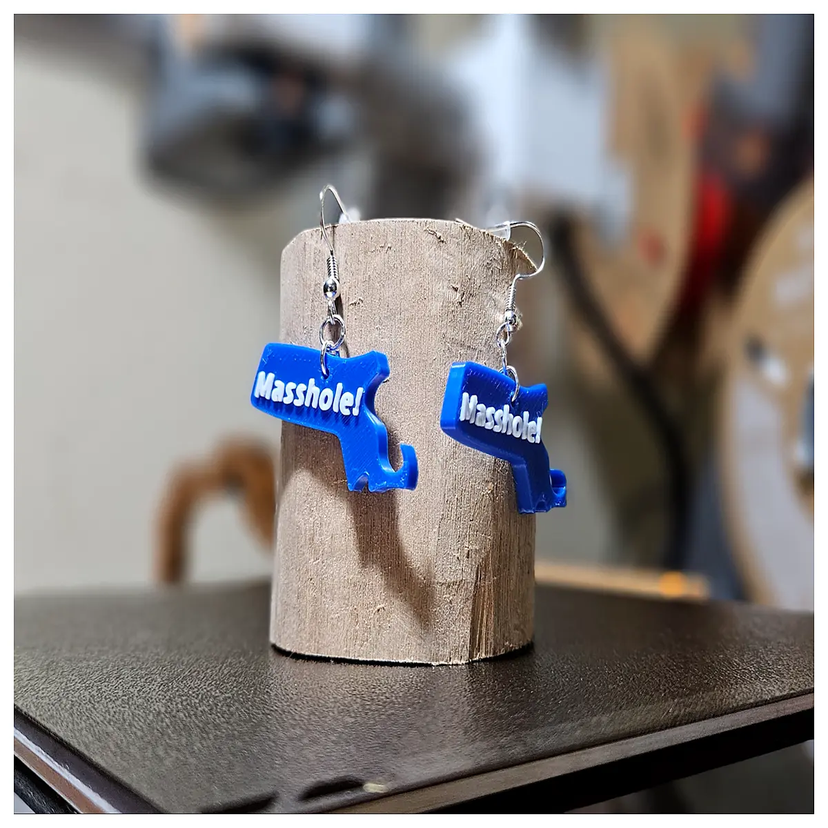 massachusetts massachusetts bastard earrings ma state pride jewelry funny accent men women new souvenir accessories