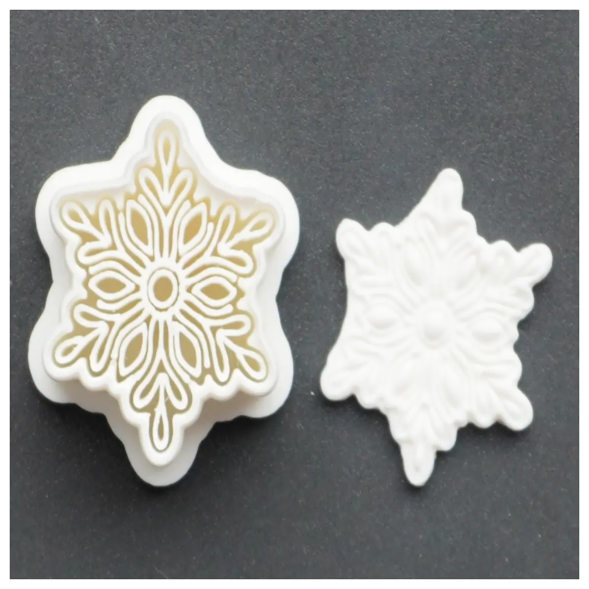 snowflake clay cutter earrings holiday diy jewelry making tools