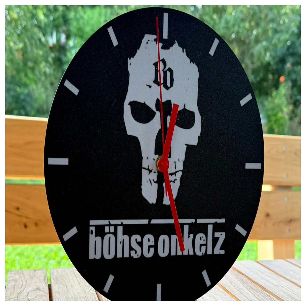 bhse onkelz wall clock modern industrial home decor living room large silent quartz timepiece art piece