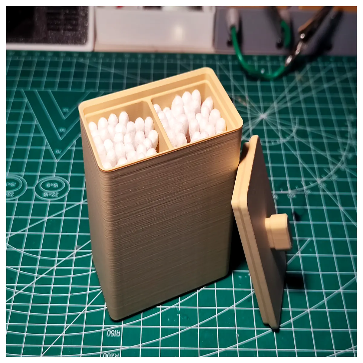 waterproof cotton swab holder box with lid travel case for bathroom counter organization hygiene storage container