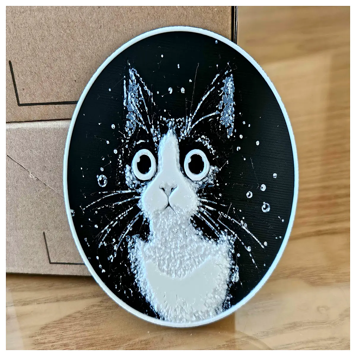 cute kitten coaster set absorbent cat paw print drink mat for table protection