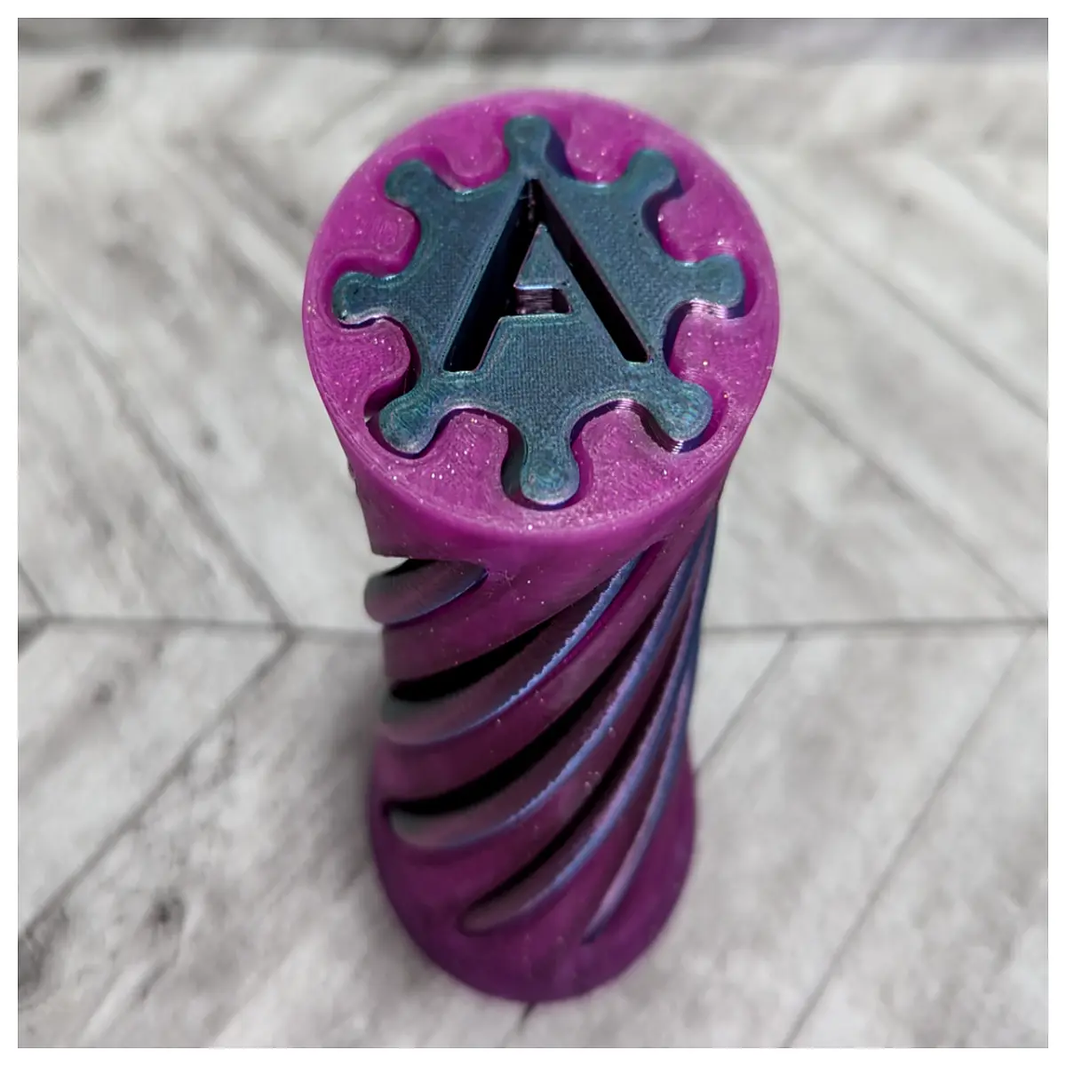 stress relief a letter spiral fidget toy 180 degree rotation anti anxiety metal puzzle for adults