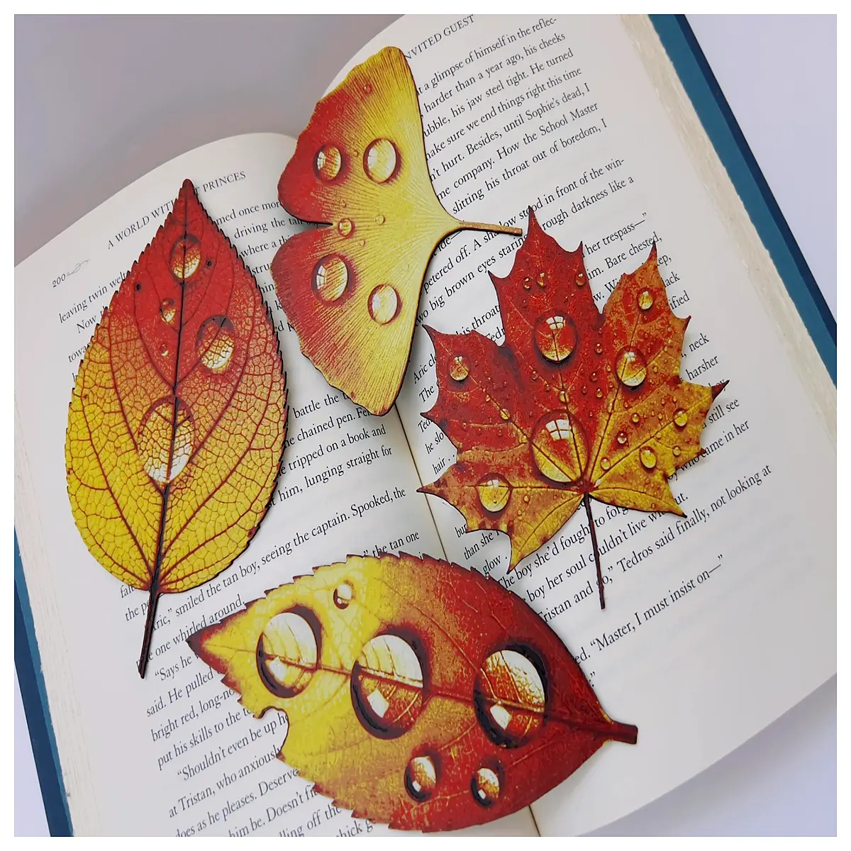 cute water drop bookmark for reading aesthetic stationery students decorative clip for diary and notebook