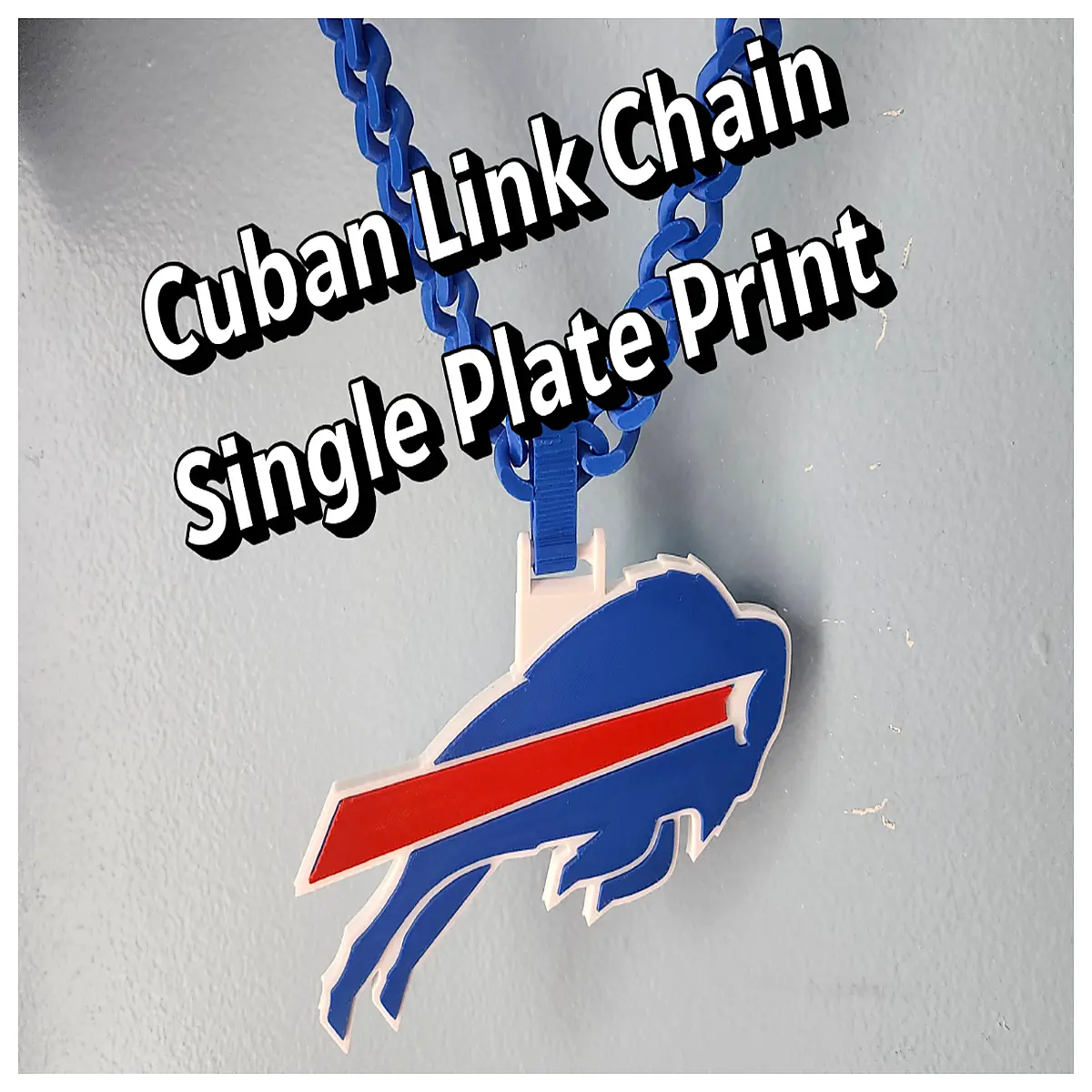 buffalo bills jewelry pendant necklace cuban link chain men s hip hop accessories team colors stainless steel