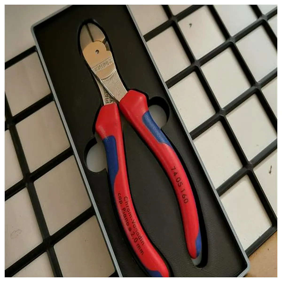 knipex gridfinity organizer insert for 160mm pliers storage bin modular tool box system