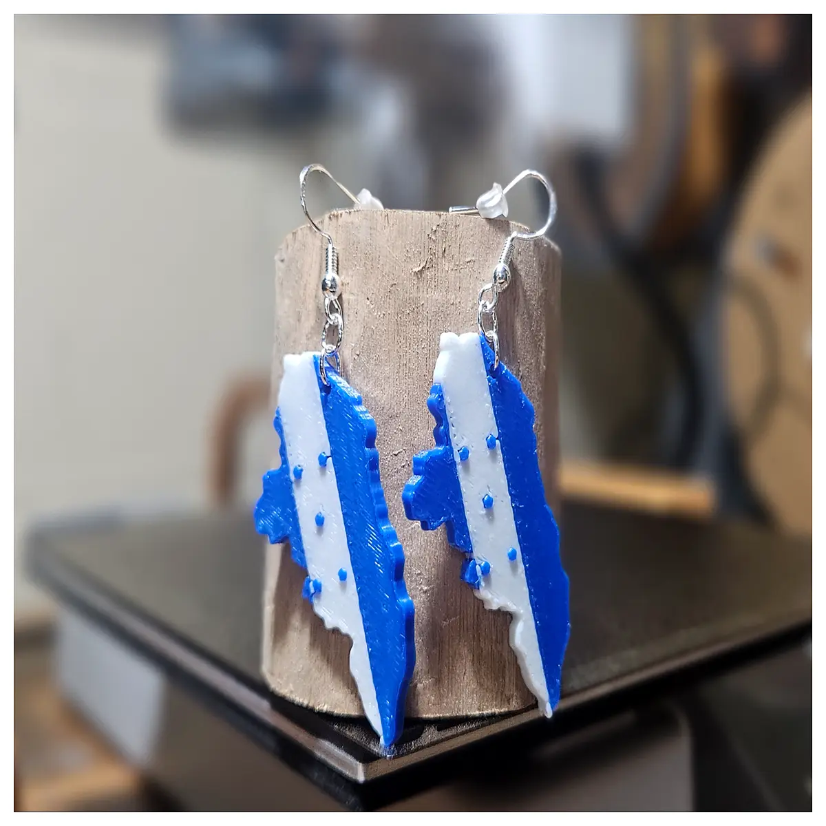honduras flag earrings patriotic jewelry for independence day blue and white star drop studs latin american souvenir gifts