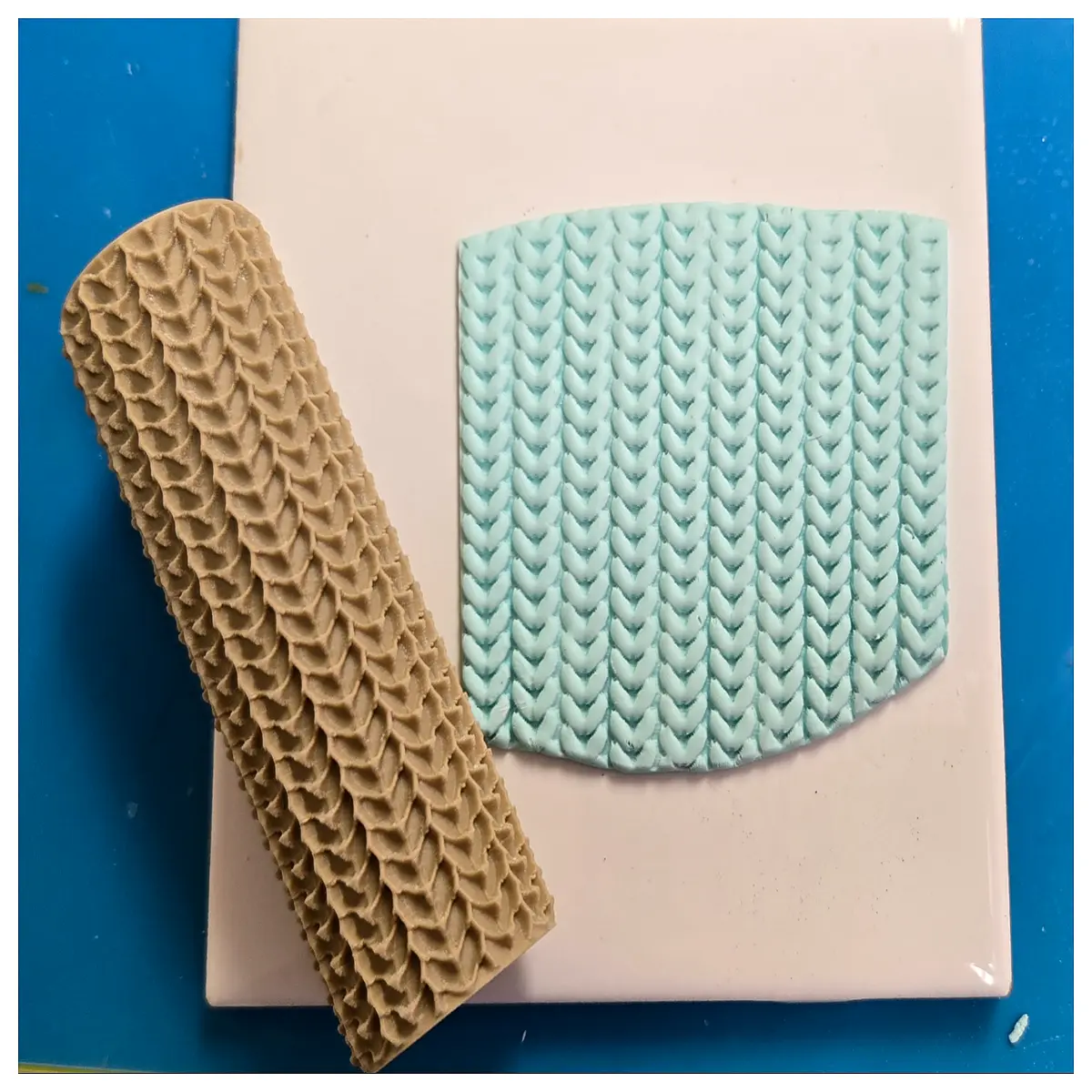 knitted texture roller stamp for scrapbooking paper embossing tool