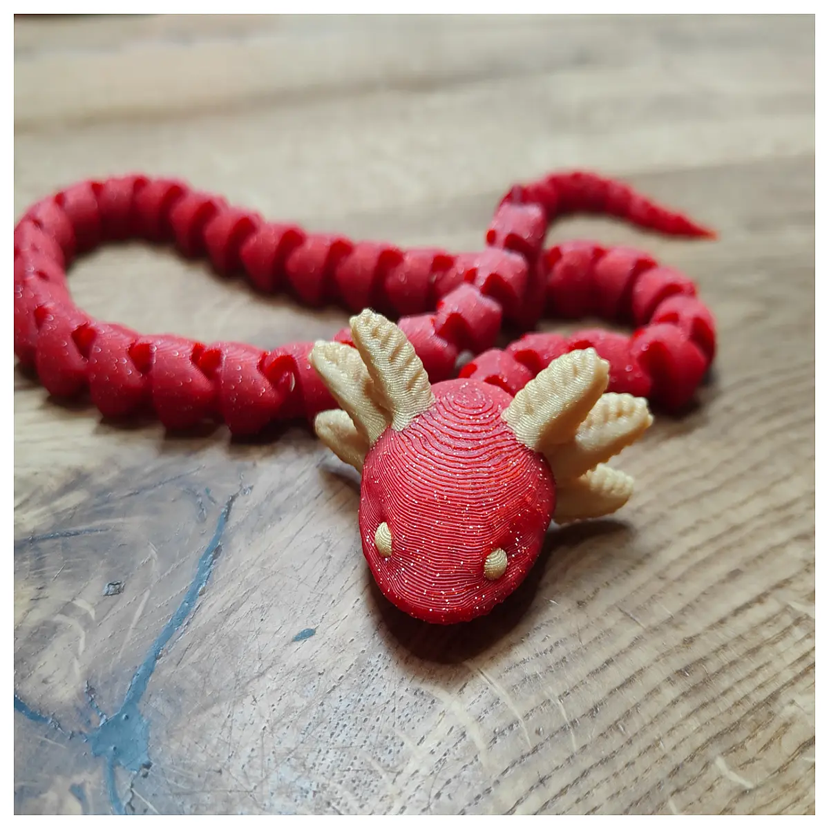 articulated salamander snake toy long tail flexible jointed reptile figure for kids