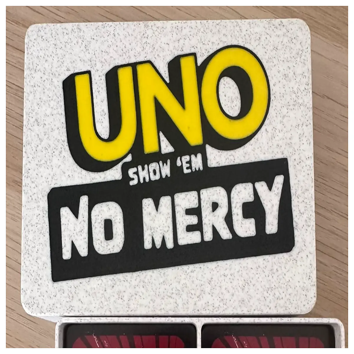 uno card game storage box organizer deck holder travel case no mercy edition protective sleeve