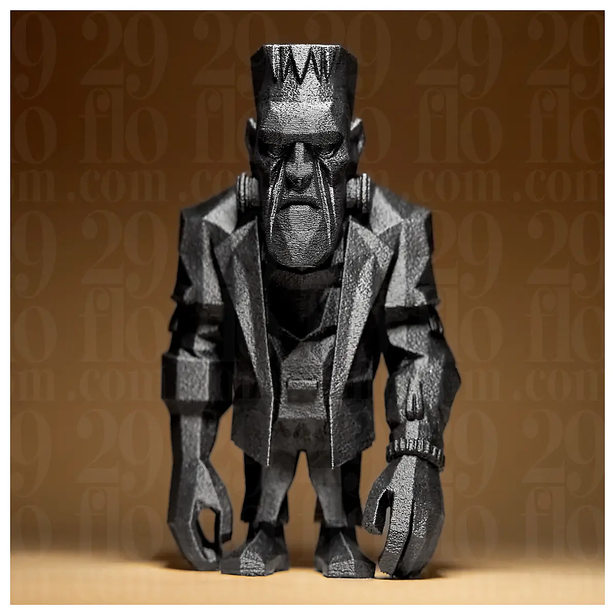 geometric frankenstein statue for desk decor modern abstract gothic home ornament creepy art men