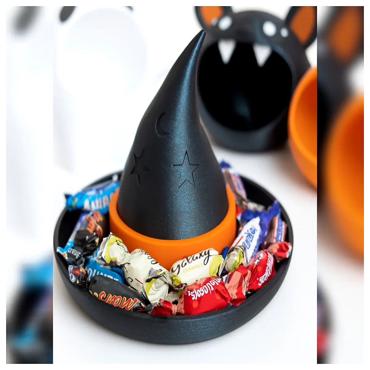 halloween hat candy bowl for trick or treating party favors