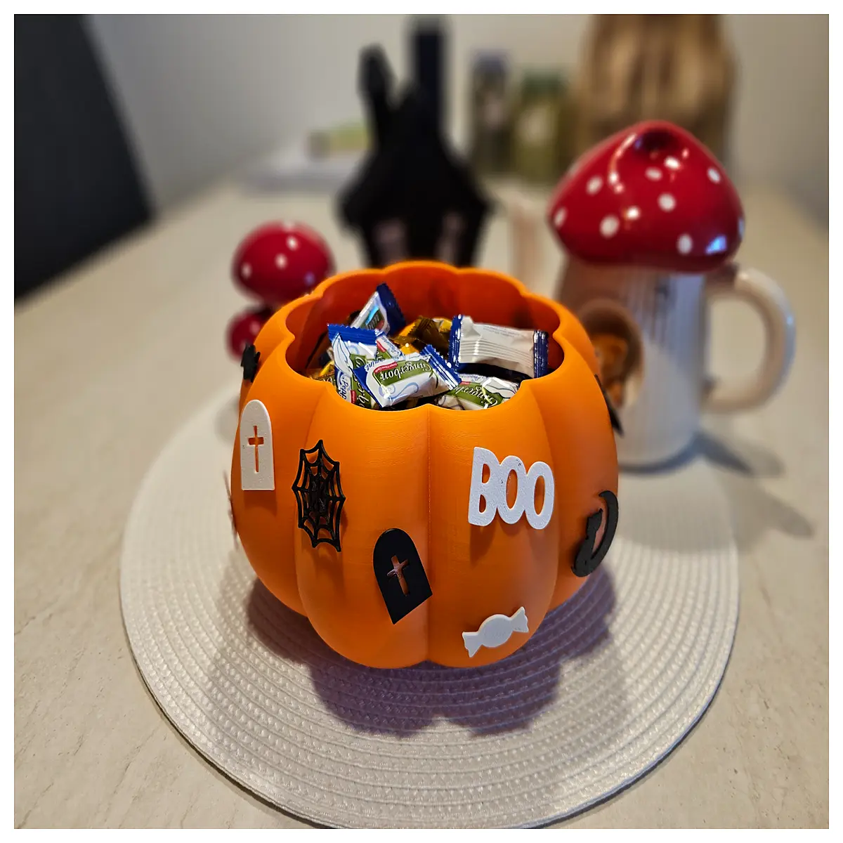 halloween candy bowl large plastic trick or treat bucket spooky design for kids party favors