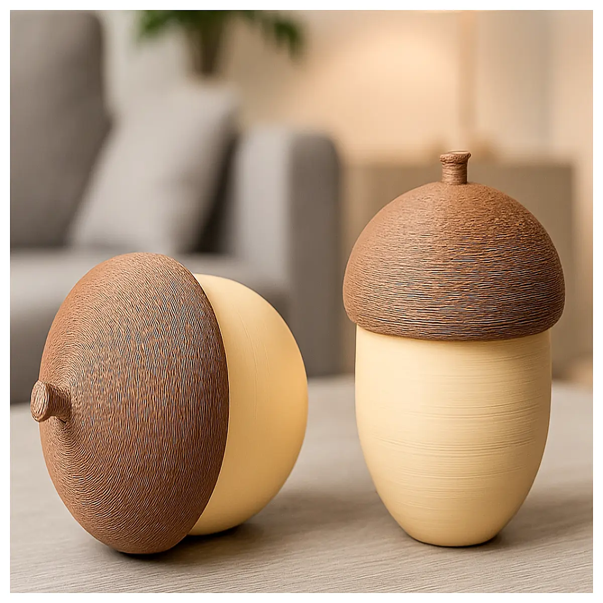 acorn decor autumn harvest table centerpiece fall foliage rustic farmhouse kitchen shelf ornaments