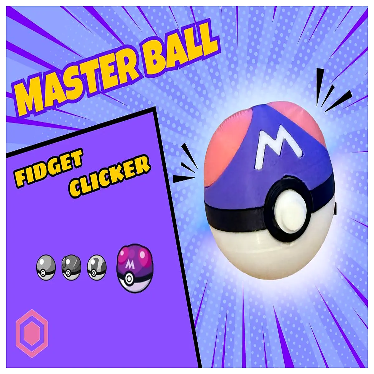 master ball fidget toy it keychain stress relief anti anxiety sensory toy for adults kids pocket size