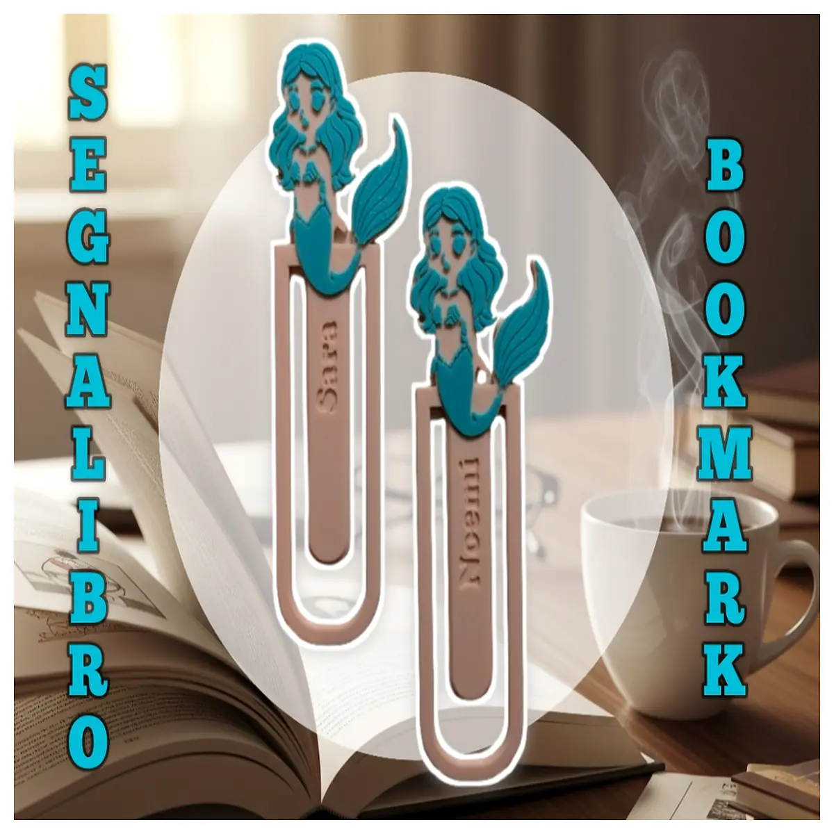 bookmark metal cute ocean theme reading kids girls