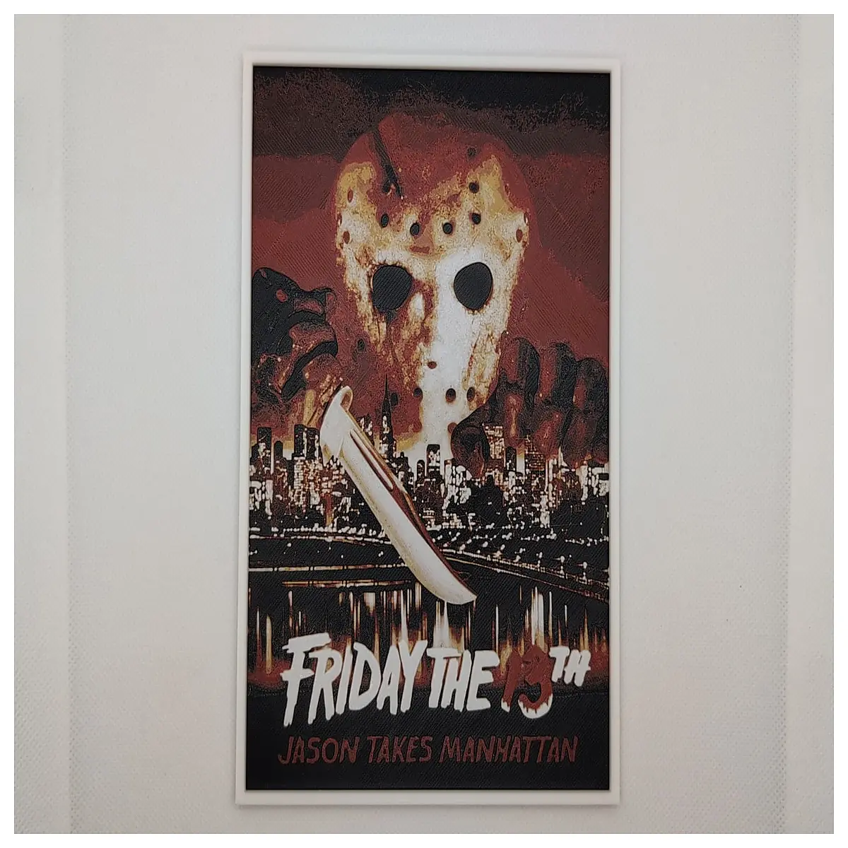 friday the 13th part viii jason takes manhattan 1989 movie poster vinyl sticker horror slasher gift