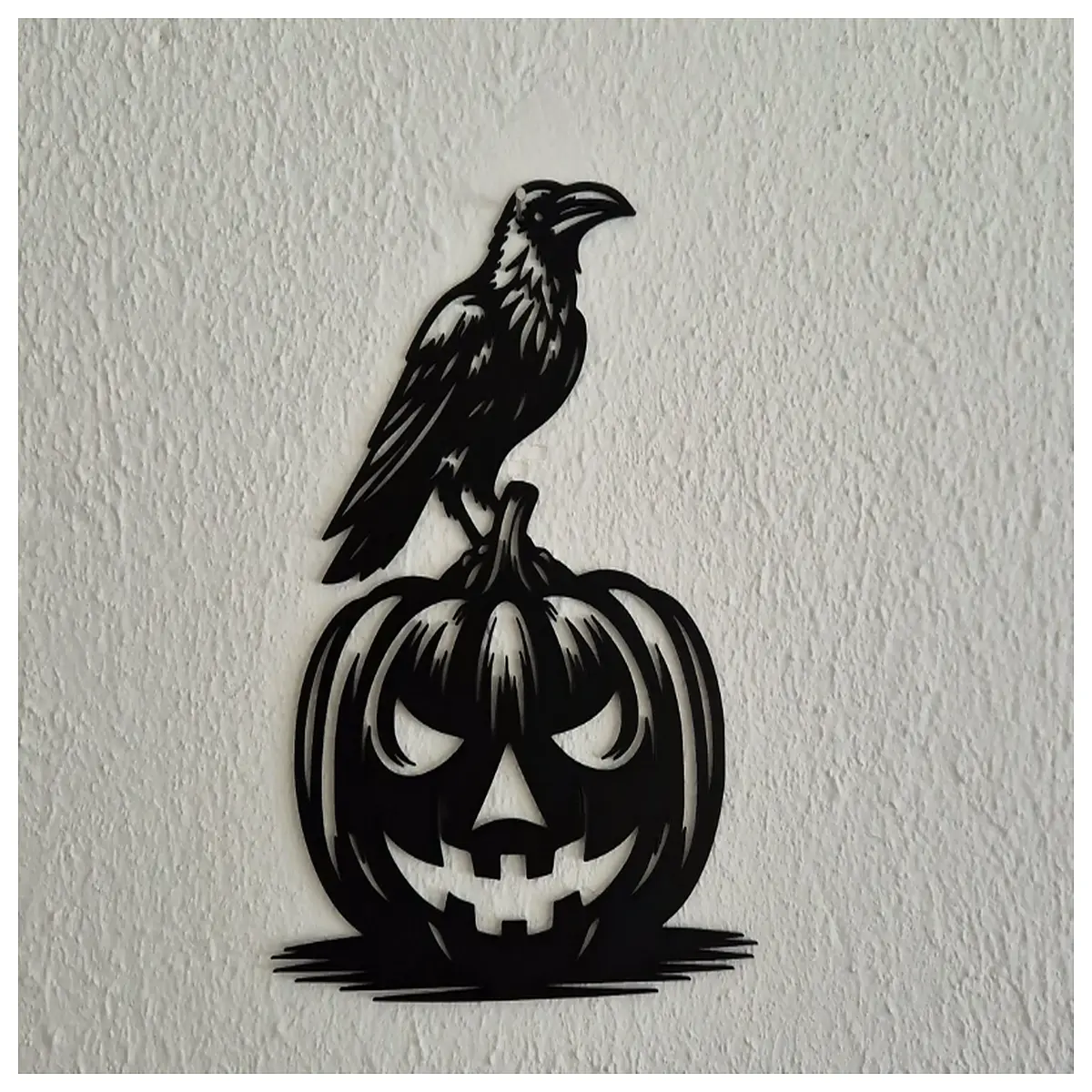 halloween crow perch for pumpkins spooky bird decoration autumn porch hanging ornament