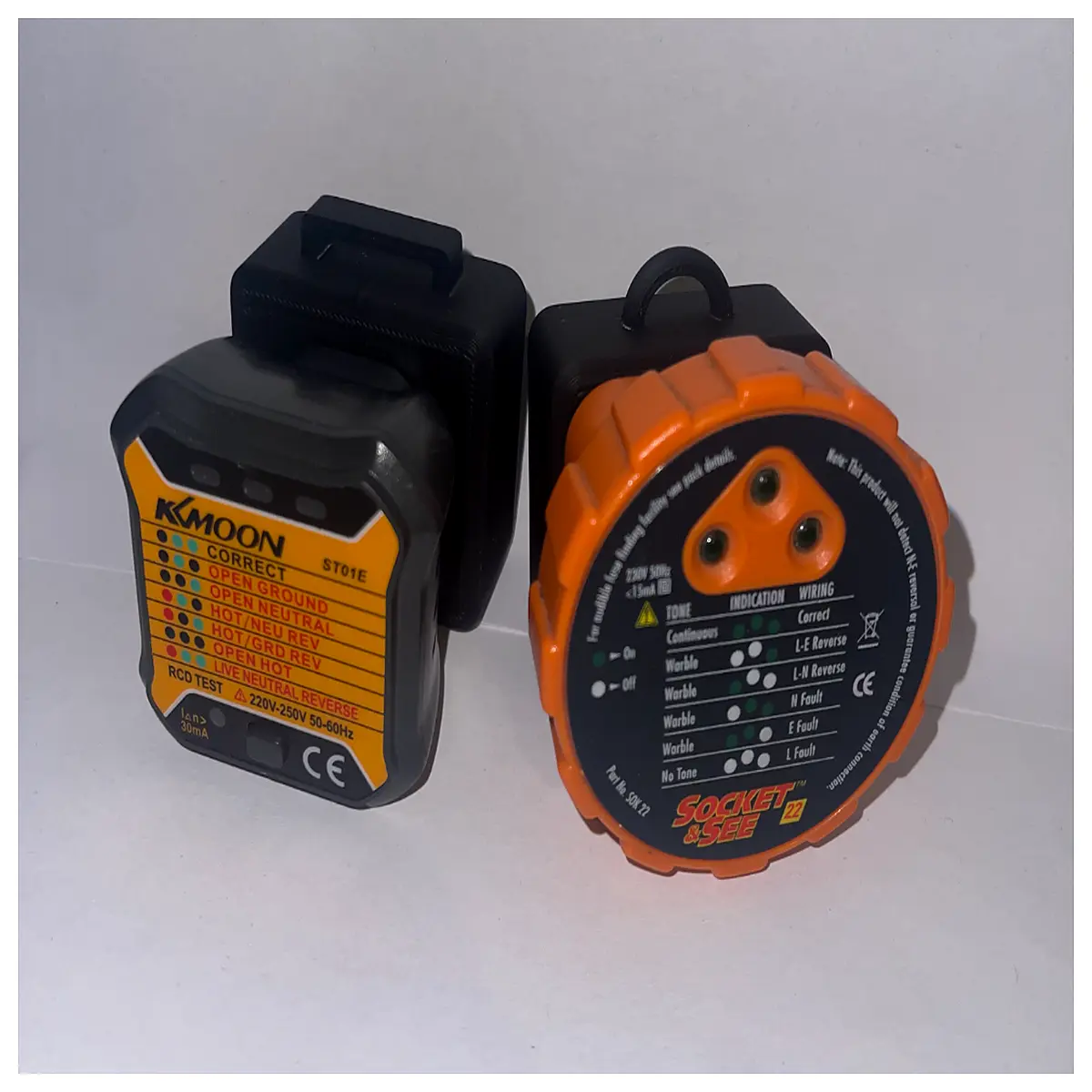 plug socket tester holder safety inspection fixture for electrician