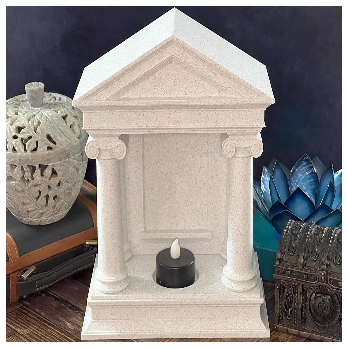 modern home altar niche for meditation zen decor spiritual shrine cabinet minimalist religious shelf