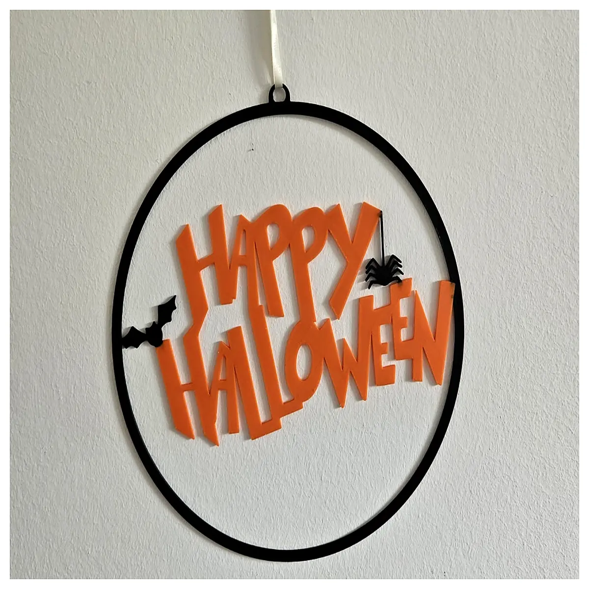 halloween door knocker wreath spooky front porch decoration haunted house outdoor festive holiday hanging ornament