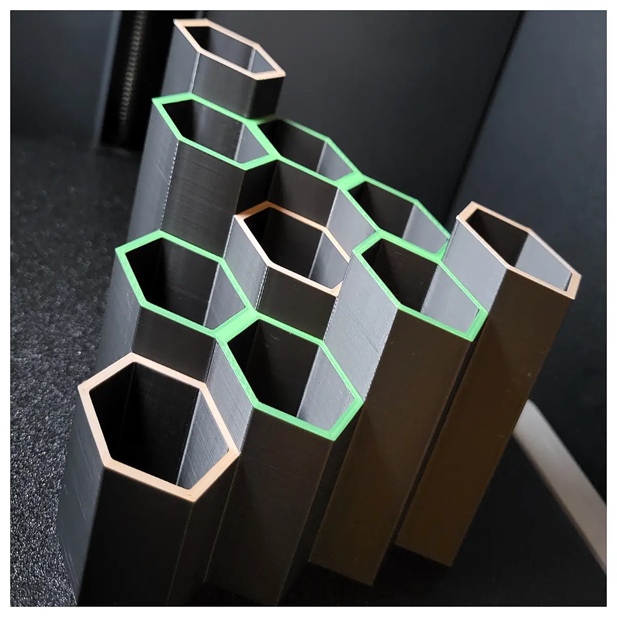 hexagonal desk organizer pen holder for office supplies storage