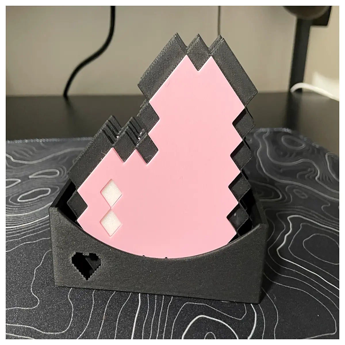 pixel coaster holder for desk organizer cute retro gaming aesthetic room decor accessories