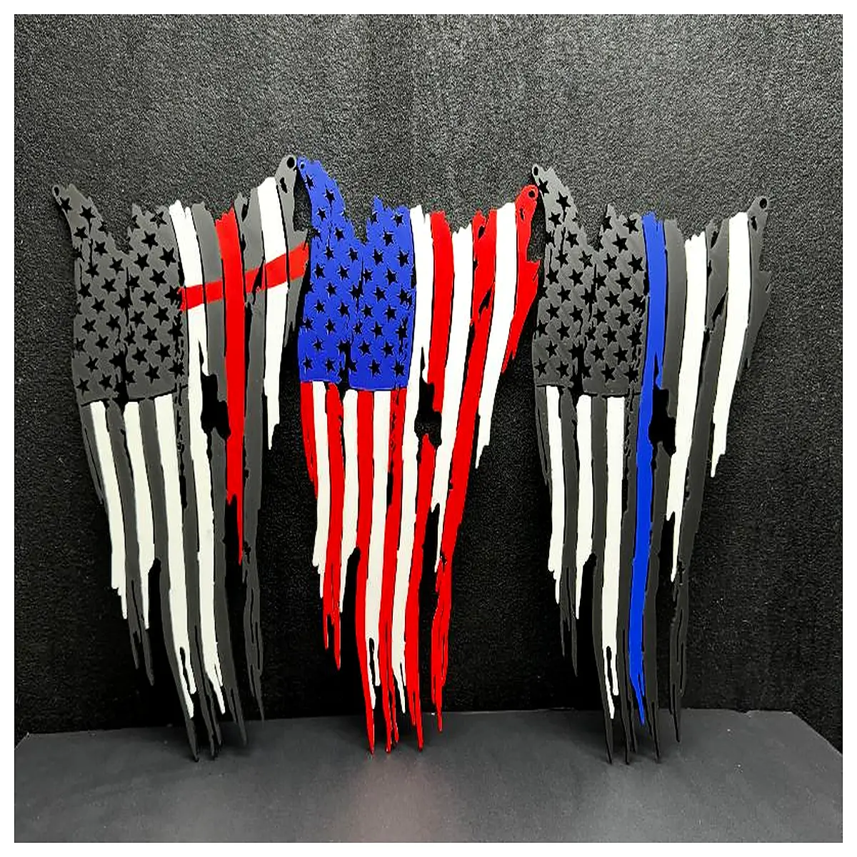 distressed vintage american flag vertical hanging decor patriotic wall art for home rustic country style