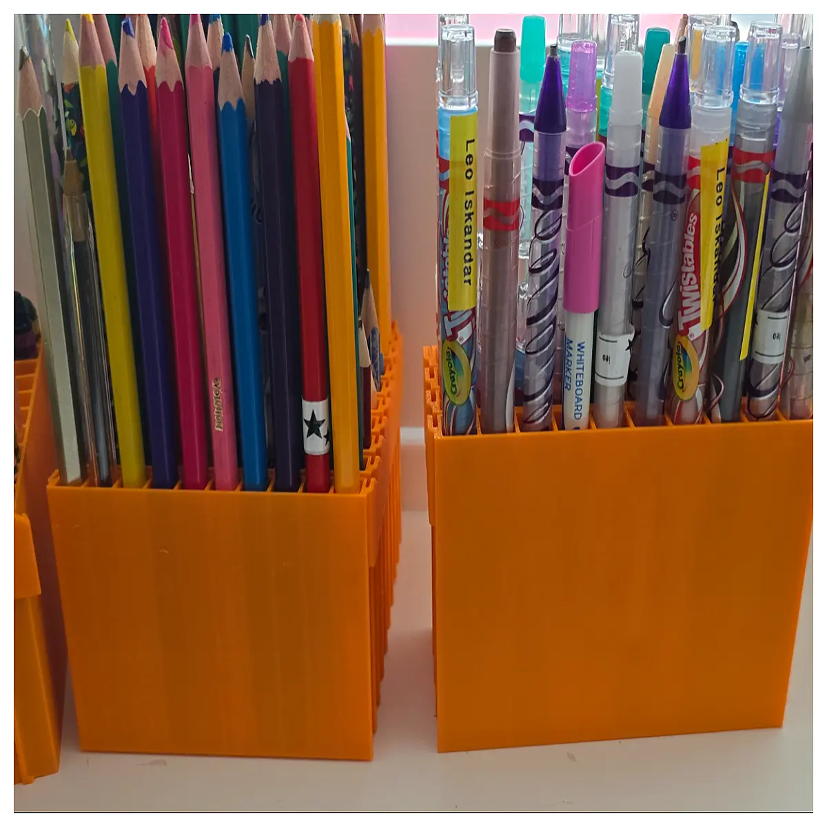 desk pencil organizer box with compartments for school supplies stationery storage container