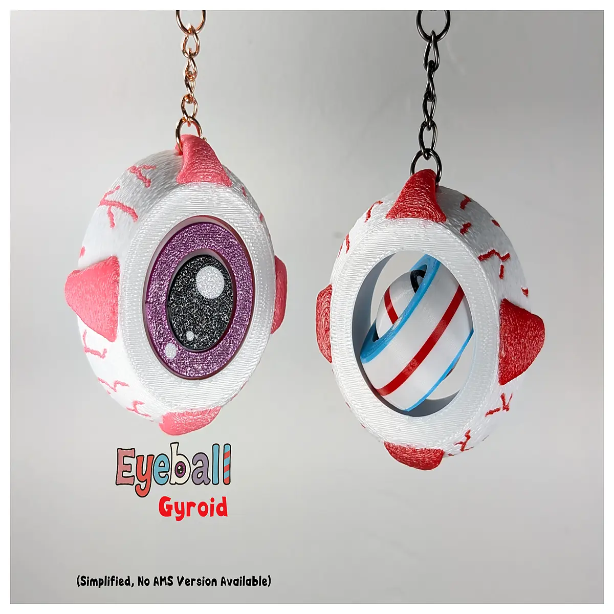 fidget toy single eye keychain stress relief squishy it bag charm anti anxiety sensory teens