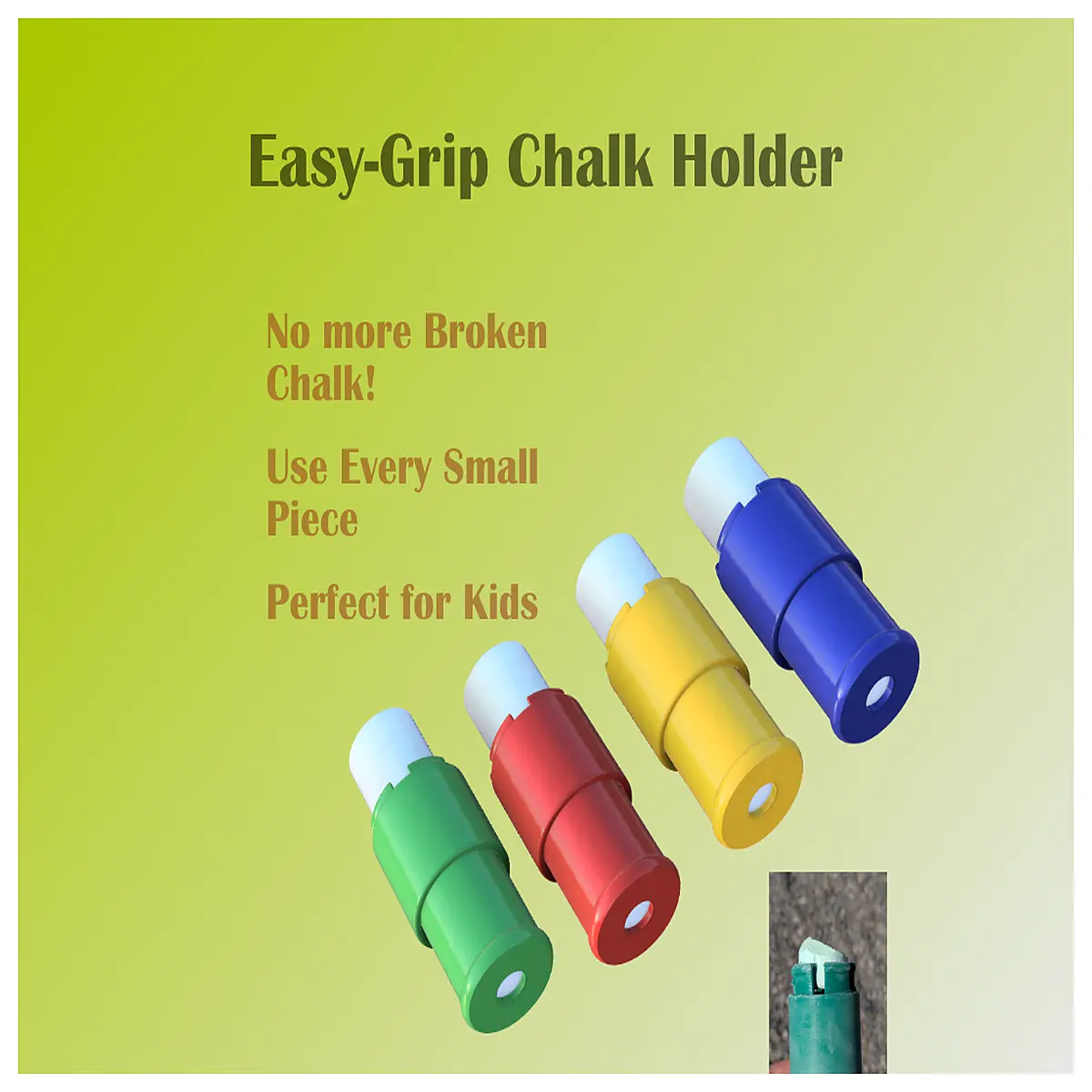 kids ergonomic chalk holder non slip grip for toddlers drawing art supplies