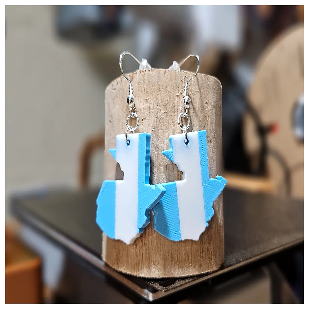 guatemala flag earrings gold silver patriotic latin american jewelry him her