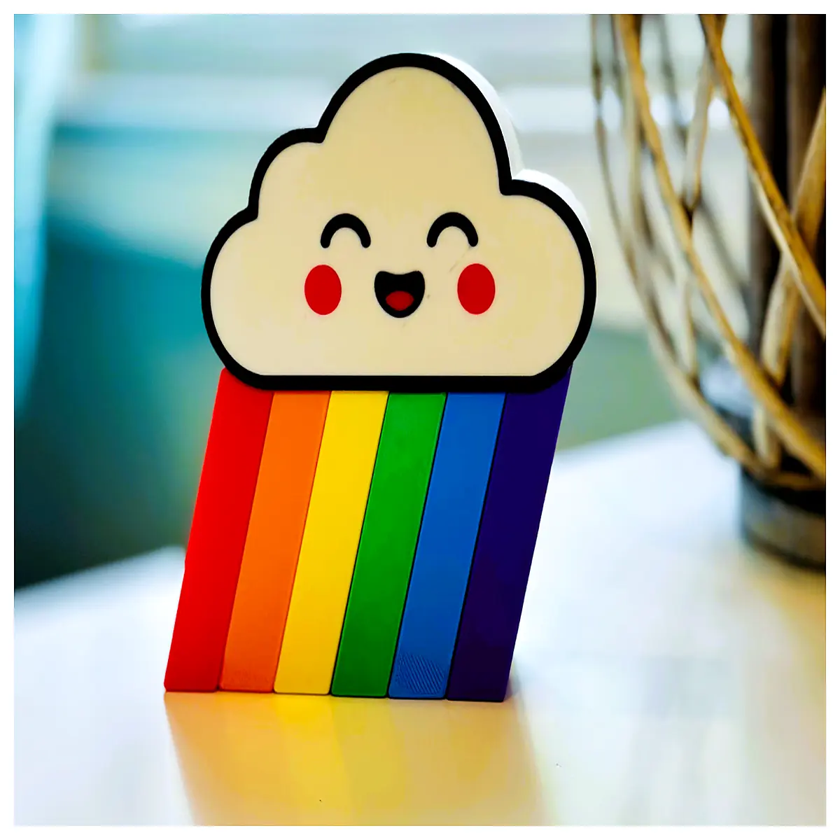 colorful desk organizer with clips rainbow desktop art decor office supplies for home office vibrant clip holder for photos notes