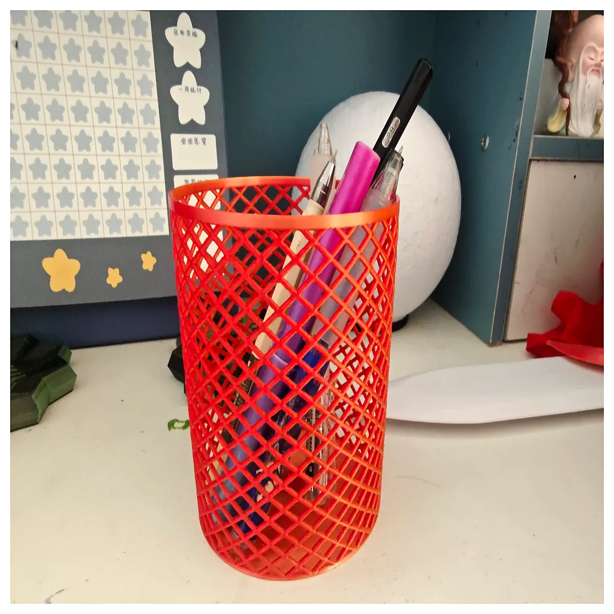 hollow out minimalist pen holder desk organizer mesh metal pencil cup modern office supplies storage