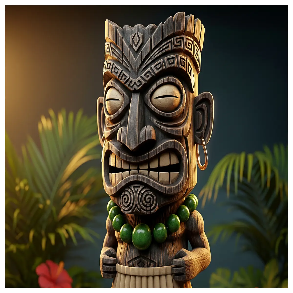 tiki statue decor tiki head magnet tropical tiki bar accessory hawaiian tiki gift vintage tiki wall art tiki lover present resin tiki figurine tiki ho