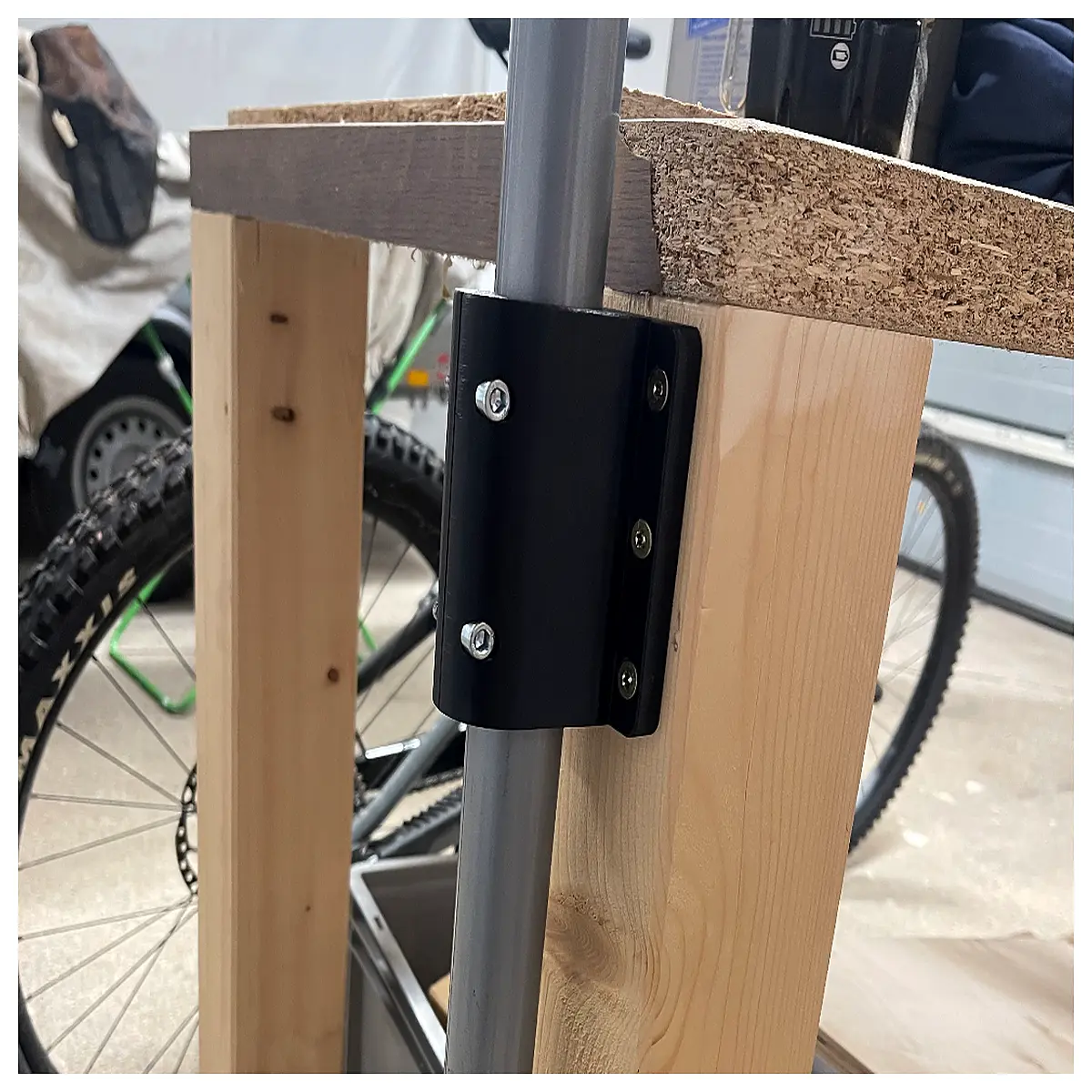 bike rack clamp for 35mm round tube universal bicycle bracket adapter duty metal pipe grip for car trunk mount