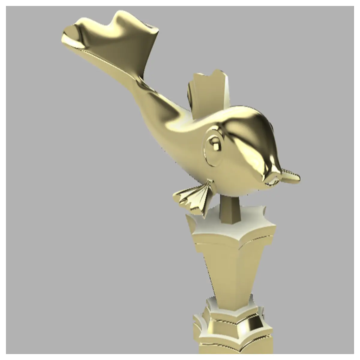 fish trophy decor gaming room wall art collectible statue