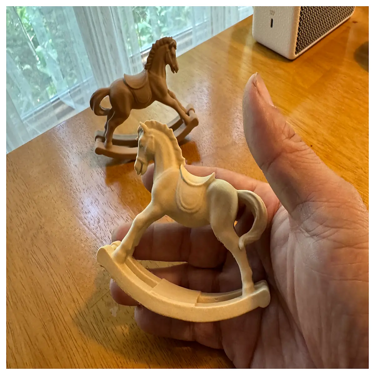 kids rocking horse toy wooden ride on musical baby toddler indoor outdoor play gift