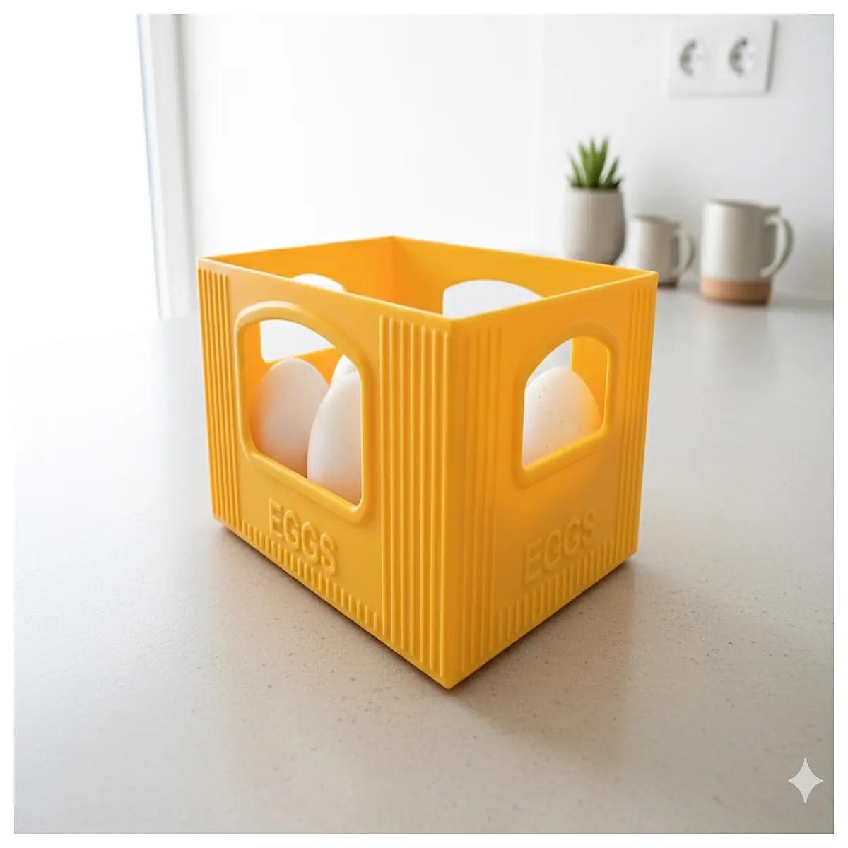durable egg carton organizer 6 compartment plastic storage box for fridge kitchen counter