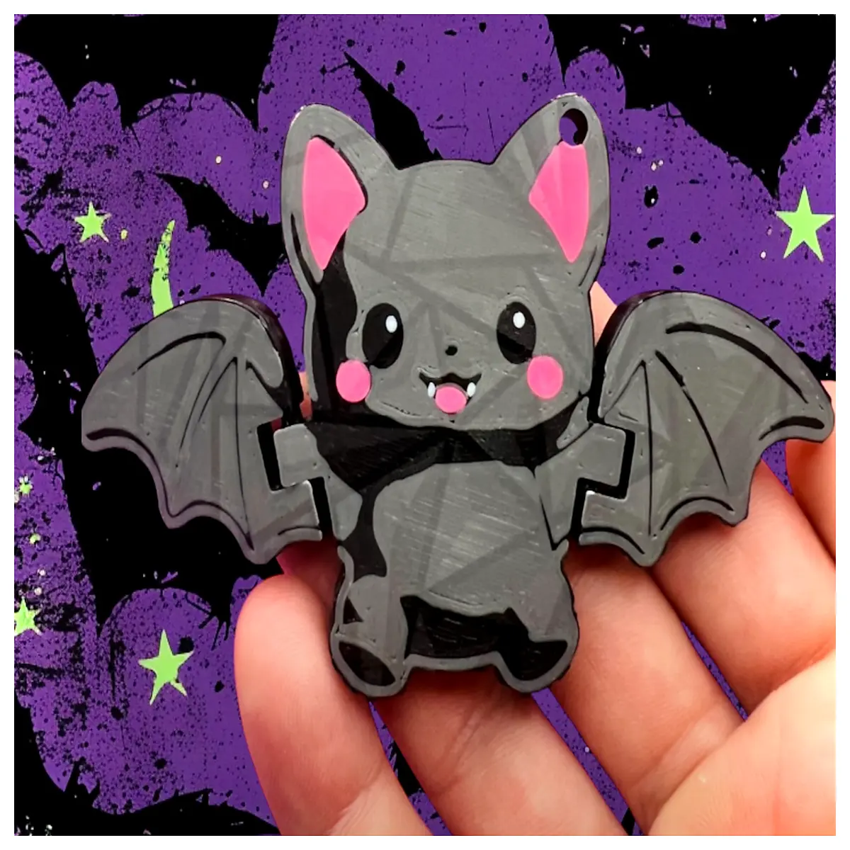 cute plastic bat toy moving wings